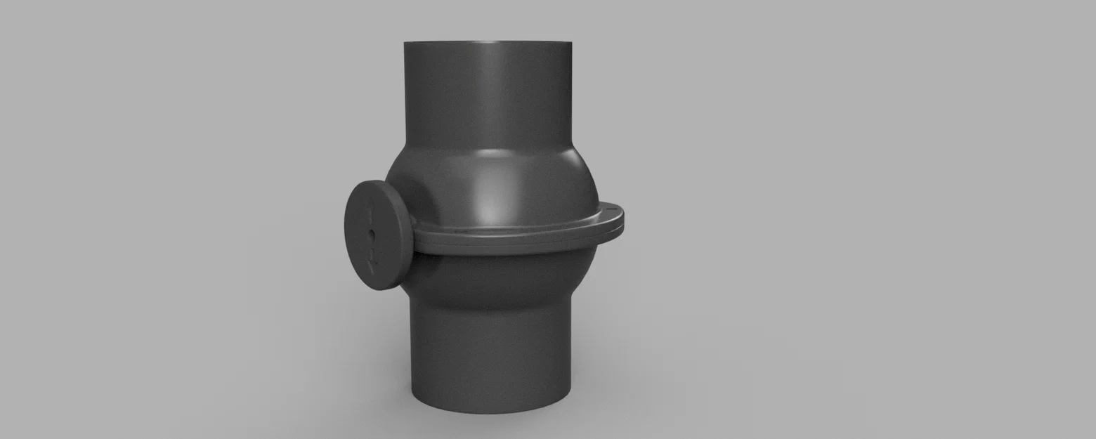 Van bi thủ công cho ống dẫn bụi HT 50mm - Tự in 3D - Image 2