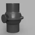 Van bi thủ công cho ống dẫn bụi HT 50mm - Tự in 3D - Thumbnail 2