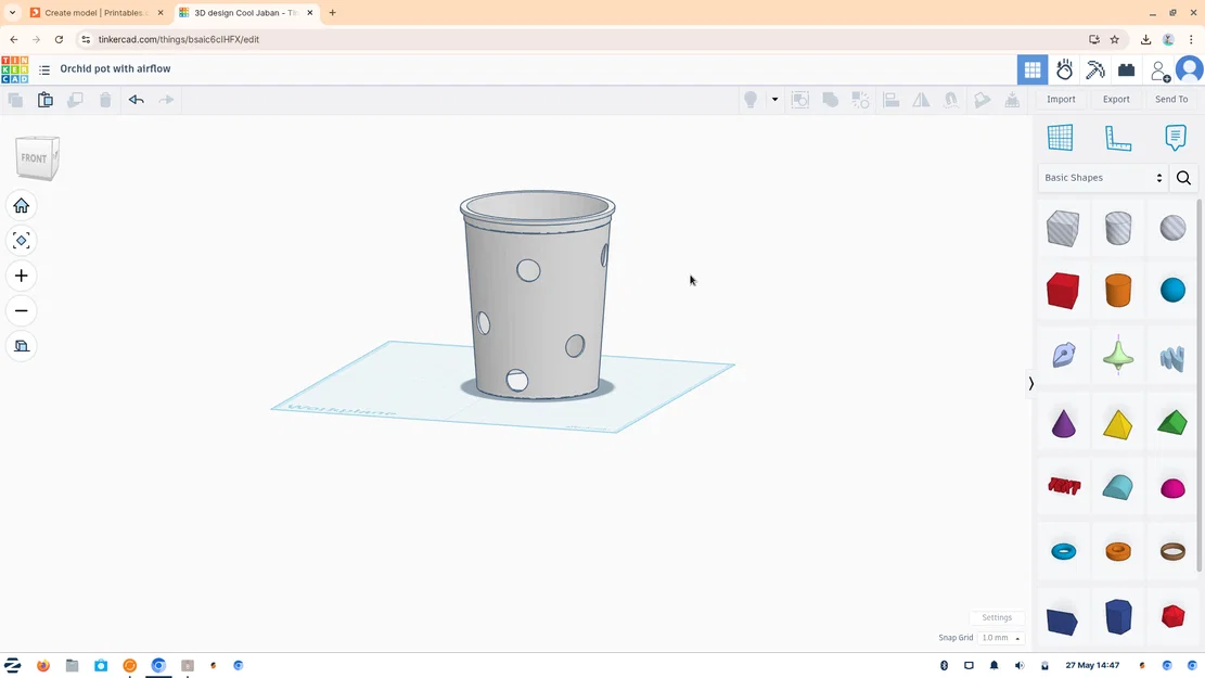 Chậu trồng lan thông minh có lỗ thoát khí in 3D - Image 1