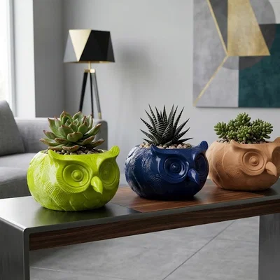 Chậu Cây Hình Cú Dễ Thương In 3D