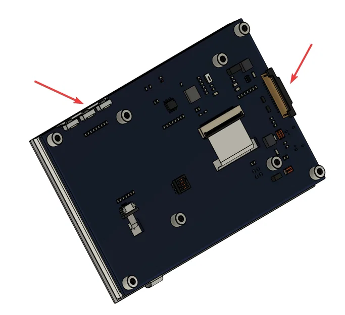 Ngàm gắn màn hình LCD 5 inch 1024x600 (Waveshare) cho Stealth Skirts - Image 1