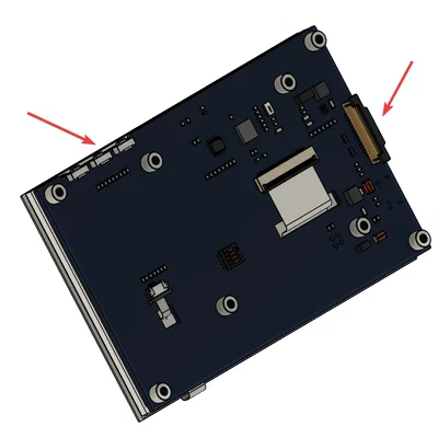 Ngàm gắn màn hình LCD 5 inch 1024x600 (Waveshare) cho Stealth Skirts