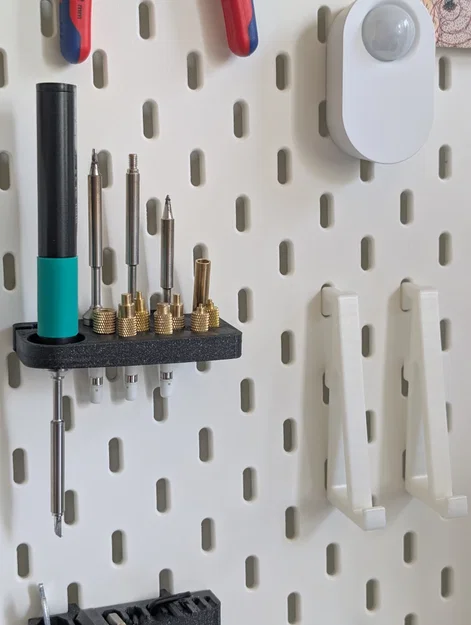 Giá treo máy hàn Pinecil và linh kiện cho bảng Ikea Skadis - Image 1