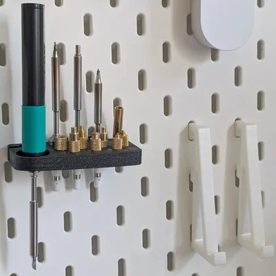 Giá treo máy hàn Pinecil và linh kiện cho bảng Ikea Skadis