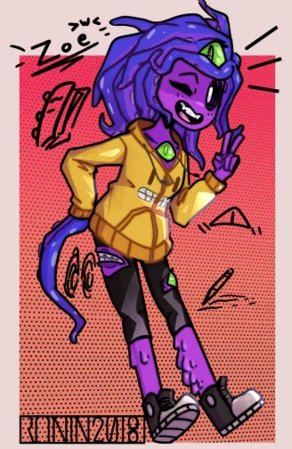 Mô hình 3D Zoe từ Monster Prom: Thiết kế chi tiết cho fan game - Image 2