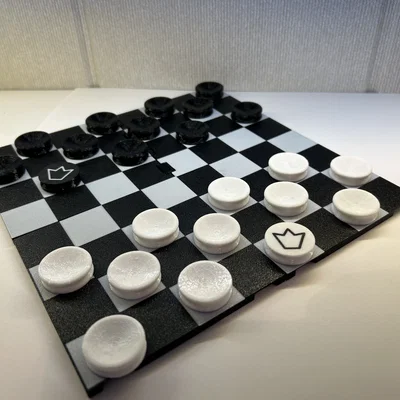 Travel Checkers – Bộ Cờ Du Lịch Gấp 4 Siêu Gọn Nhẹ Có Thể In 3D