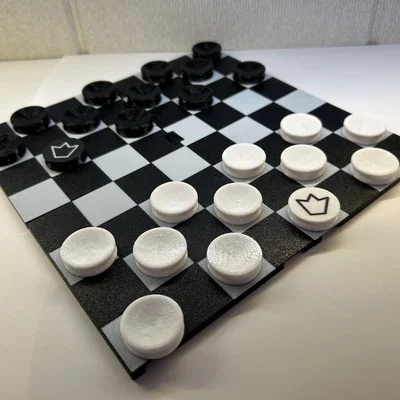Travel Checkers – Bộ Cờ Du Lịch Gấp 4 Siêu Gọn Nhẹ Có Thể In 3D