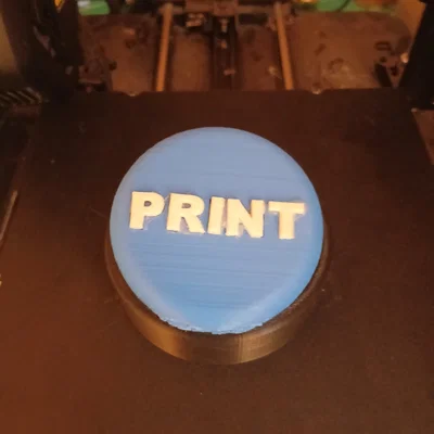 Mô hình nút bấm PRINT trang trí bàn làm việc 3D độc đáo