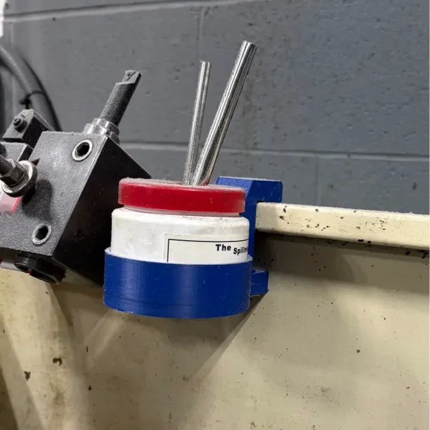 Giá đỡ hũ dầu Spillmaster cho máy tiện cơ khí (3D Printed) - Image 1