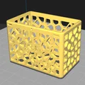 Giỏ trồng cây thủy sinh gắn bể cá họa tiết Voronoi - File in 3D - Thumbnail 2