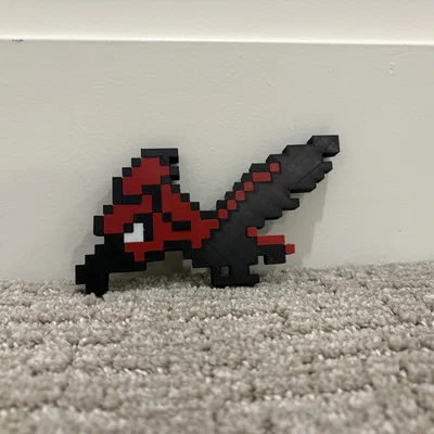 Mô hình trang trí tường Albatoss từ Super Mario Bros. 2 (Pixel Art)