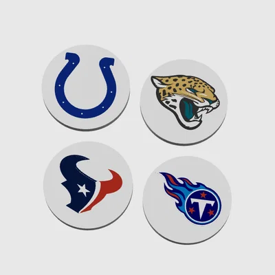 Nắp đậy lon nước Snap-Fit phong cách NFL AFC South cho 3D Printing