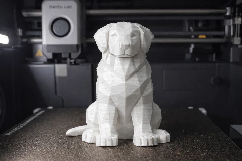 Mô hình chú chó Golden Retriever phong cách Low Poly cực đẹp - Image 1