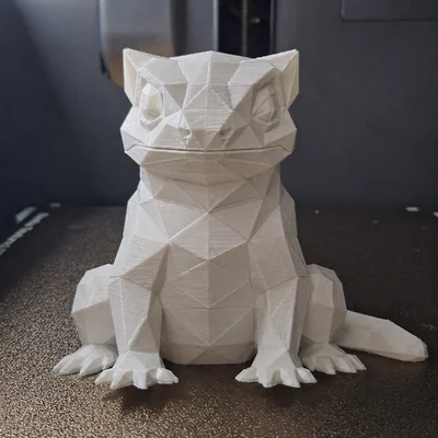 Mô hình chú thằn lằn phong cách Low Poly in 3D trang trí