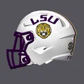 Mũ bảo hiểm bóng bầu dục LSU Tigers - Phiên bản màu trắng thay thế - Thumbnail 2