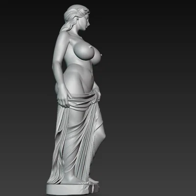 Mô hình tượng nữ nghệ thuật 3D (Nude woman statue) tinh xảo