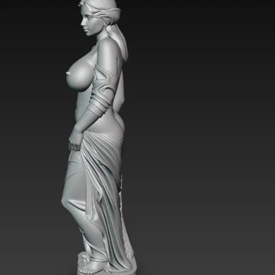 Mô hình tượng nữ nghệ thuật 3D (Nude woman statue) tinh xảo