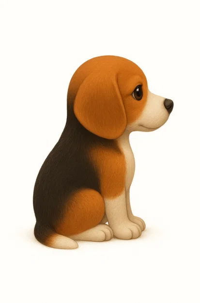Mô hình chú chó Beagle dễ thương để in 3D trang trí - Image 1