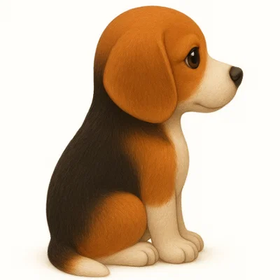 Mô hình chú chó Beagle dễ thương để in 3D trang trí