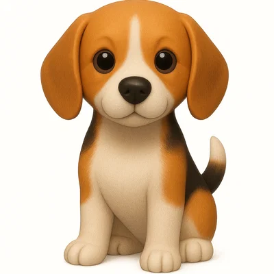 Mô hình chú chó Beagle dễ thương để in 3D trang trí