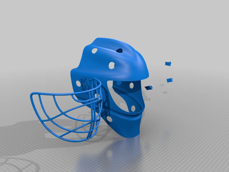 Mô hình 3D mũ bảo hiểm khúc côn cầu Golden Knights ấn tượng - Image 3