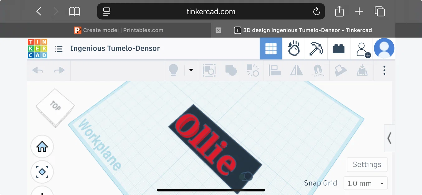 Mô hình móc khóa Ollie - Mẫu in 3D thử nghiệm cho người mới bắt đầu - Image 1