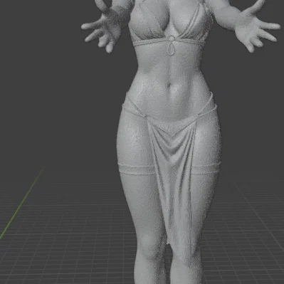 Mô hình nhân vật nữ 3D - Thiết kế tinh xảo