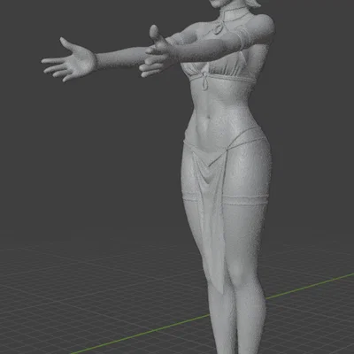 Mô hình nhân vật nữ 3D - Thiết kế tinh xảo