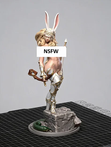 Mô hình 3D Sexy Bow BunnyGirl - Tượng nữ xạ thủ thỏ quyến rũ - Image 1