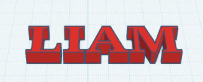 Mô hình bảng tên cá nhân 3D chữ LIAM độc đáo - Image 1