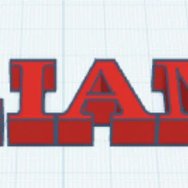 Mô hình bảng tên cá nhân 3D chữ LIAM độc đáo