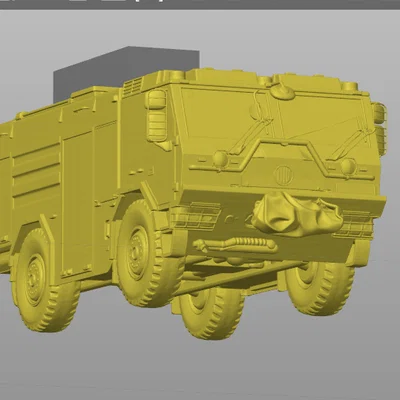 Mô hình in 3D xe chữa cháy Tatra CAS 30 chi tiết