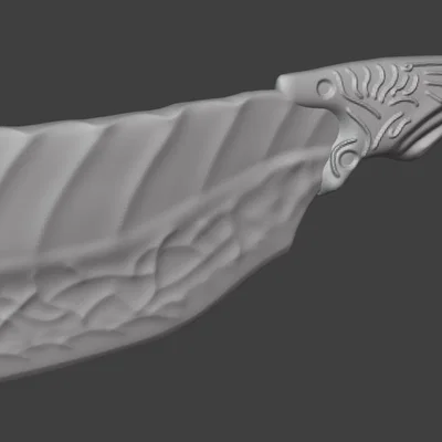 Mô hình Fantasy Knife: Đạo cụ dao giả tưởng 3D độc đáo
