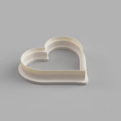 Khuôn cắt bánh quy hình trái tim 3D đơn giản, đẹp mắt