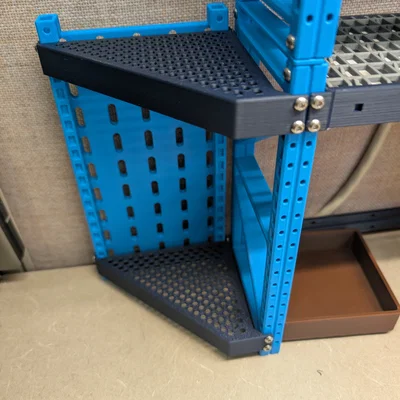 Hệ thống Kệ Modular – Đầu nối góc cho kệ sát tường