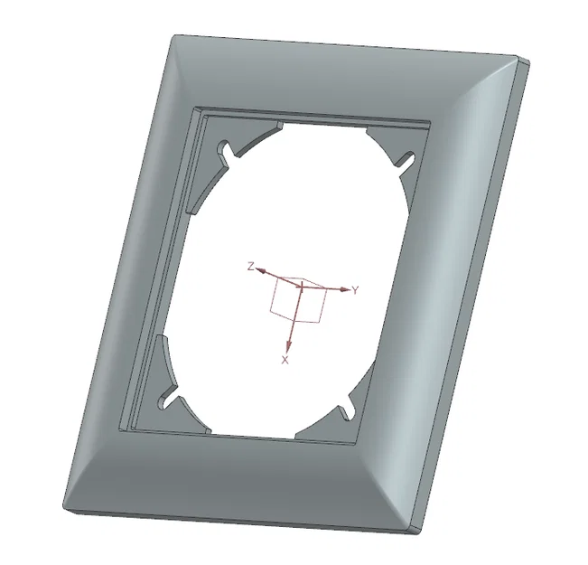 Mô hình 3D Khung che ổ cắm Edizio Due 1 module (File STL) - Image 1