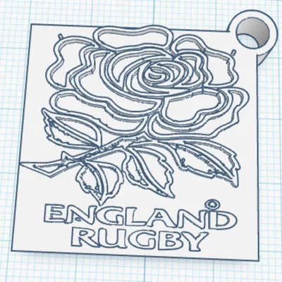 Móc khóa hình biểu tượng England Rugby in 3D cực chất