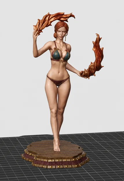 Mô hình 3D Triss Merigold (The Witcher) trong trang phục bikini quyến rũ - Image 1