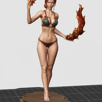 Mô hình 3D Triss Merigold (The Witcher) trong trang phục bikini quyến rũ