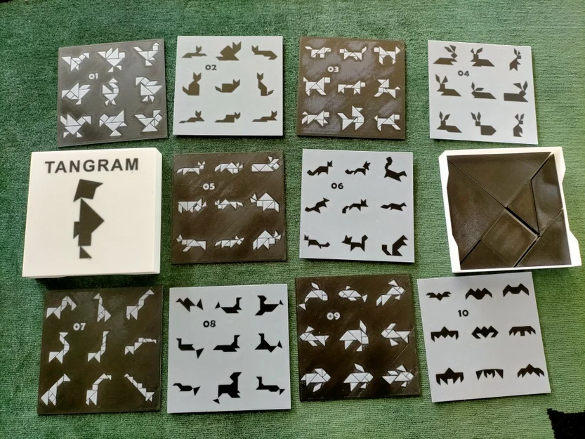Bộ 90 mẫu TANGRAM kèm lời giải và hộp đựng thẻ - Image 2