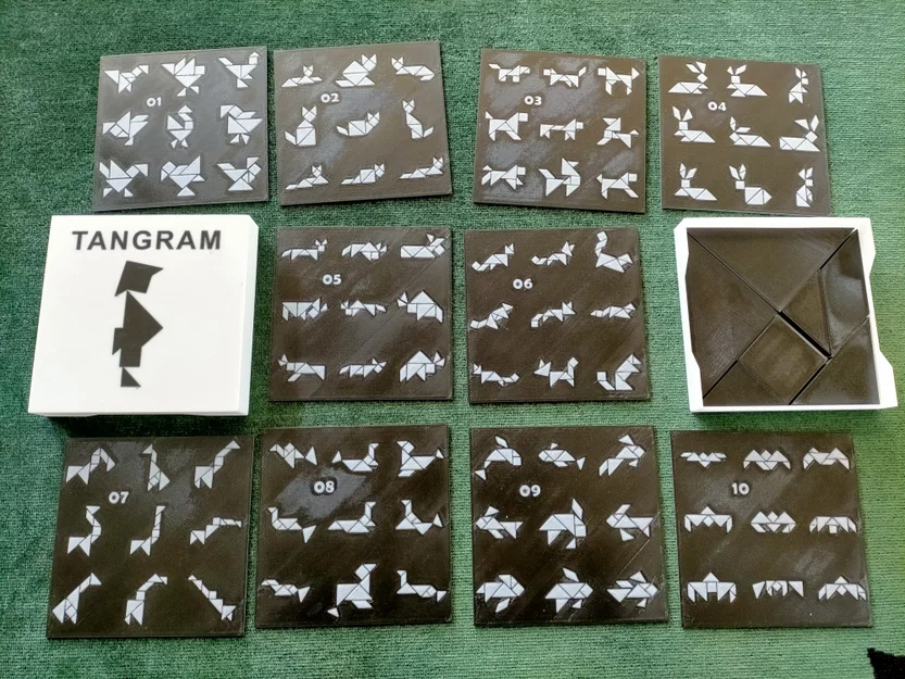 Bộ 90 mẫu TANGRAM kèm lời giải và hộp đựng thẻ - Image 4