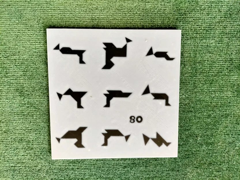 Bộ 90 mẫu TANGRAM kèm lời giải và hộp đựng thẻ - Image 17