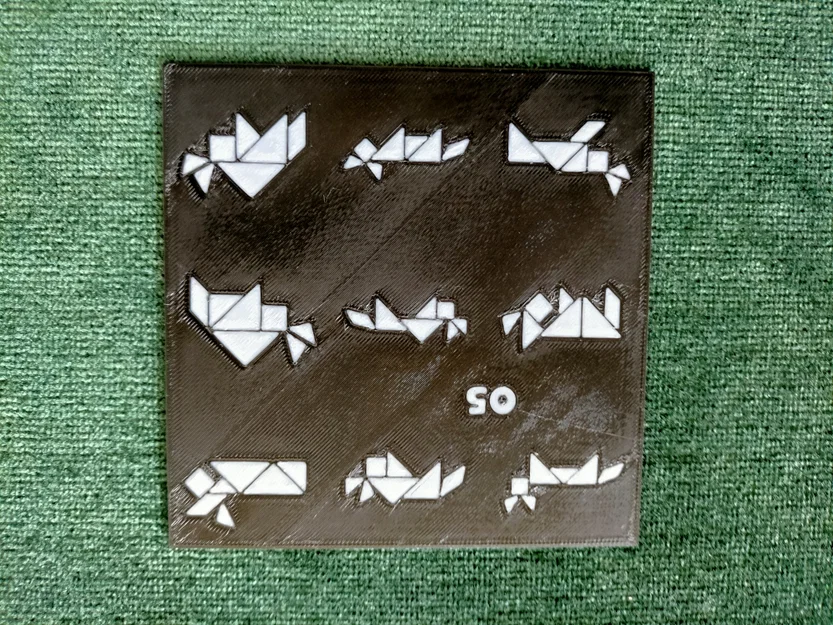 Bộ 90 mẫu TANGRAM kèm lời giải và hộp đựng thẻ - Image 24