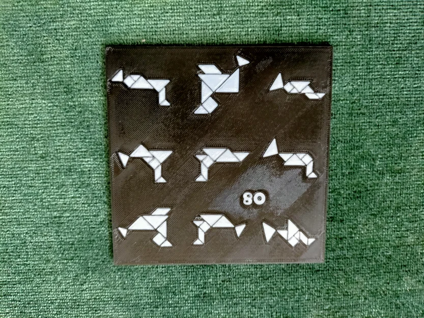 Bộ 90 mẫu TANGRAM kèm lời giải và hộp đựng thẻ - Image 27