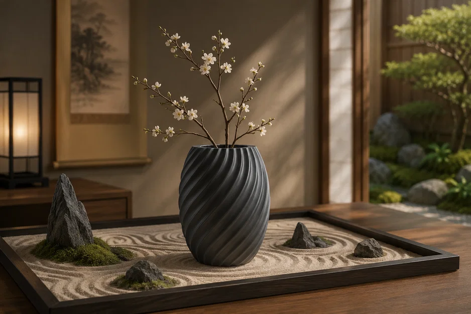 Parametric Spiral Vase #004 – Mẫu bình hoa xoắn ốc in 3D hiện đại - Image 2