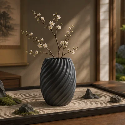 Parametric Spiral Vase #004 – Mẫu bình hoa xoắn ốc in 3D hiện đại