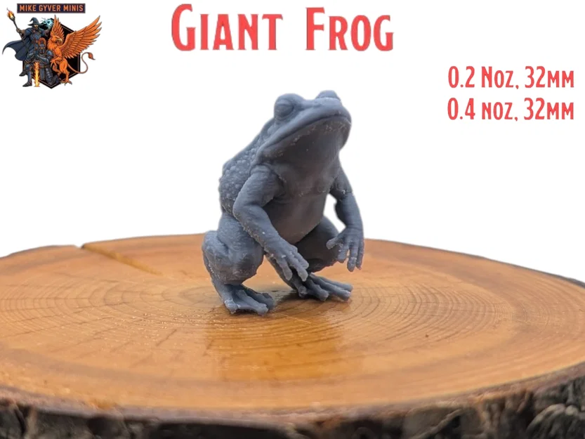 Giant Frog - Mô hình 3D thu nhỏ cho D&D cực chi tiết - Image 1