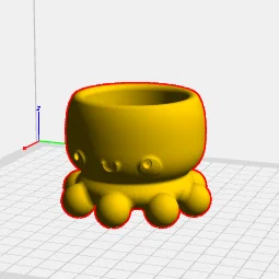 Mô hình hũ đựng đồ hình bạch tuộc dễ thương in 3D
