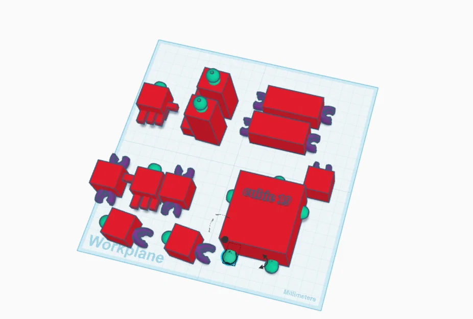 Mô hình lắp ráp Cubie 19 - File in 3D robot mini sáng tạo - Image 1