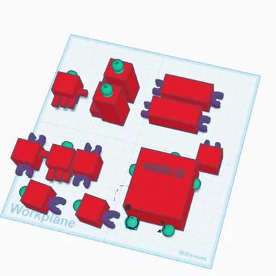 Mô hình lắp ráp Cubie 19 - File in 3D robot mini sáng tạo